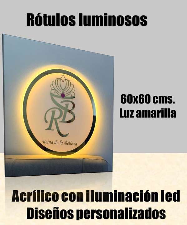 Rotulos led, Luces led, acrilico transparente
