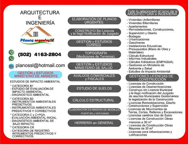 Estudios de Impacto categorías CR,  C,  C+ PGA,   B1  y  B2