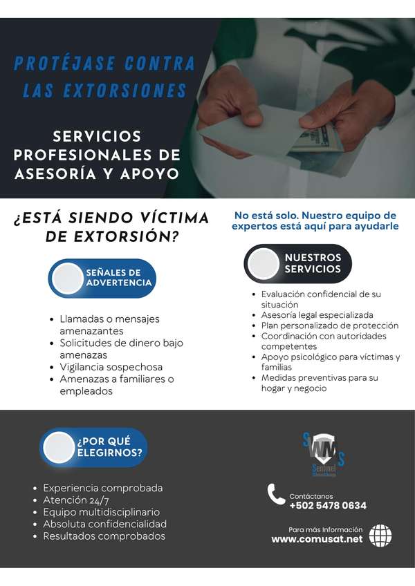 Servicios Profesionales de Asesoría y Apoyo (Extorsion)