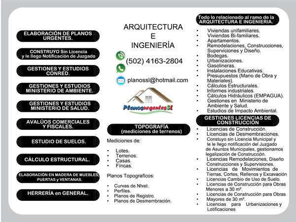 topografía, avalúos, planos, tramites construcciones