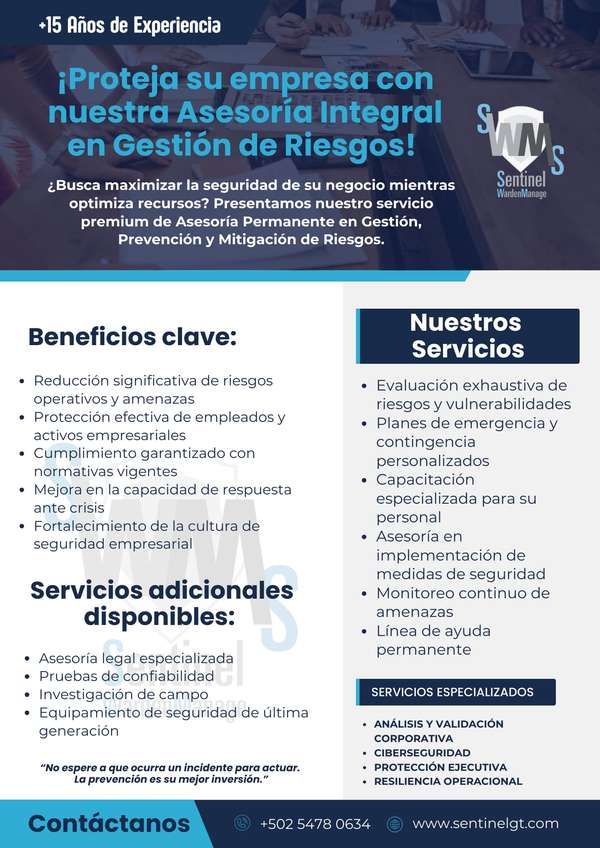 ASESORÍA PERMANENTE DE GESTIÓN, PREVENCIÓN Y MITIGACIÓN DE RIESGOS