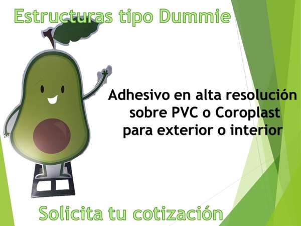 dummies, coroplast, pvc, estructuras