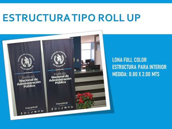 Roll up, banner, lona full color