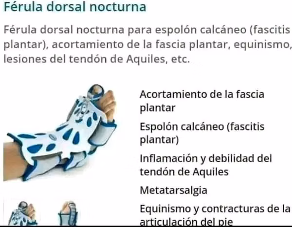 Férula Dorsal para Pie