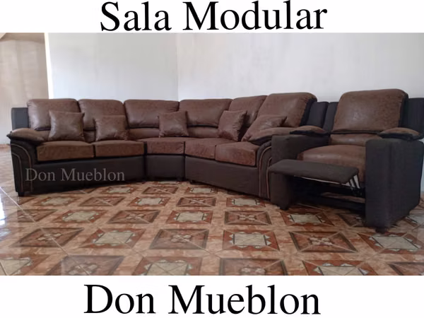 mueble de sala media luna