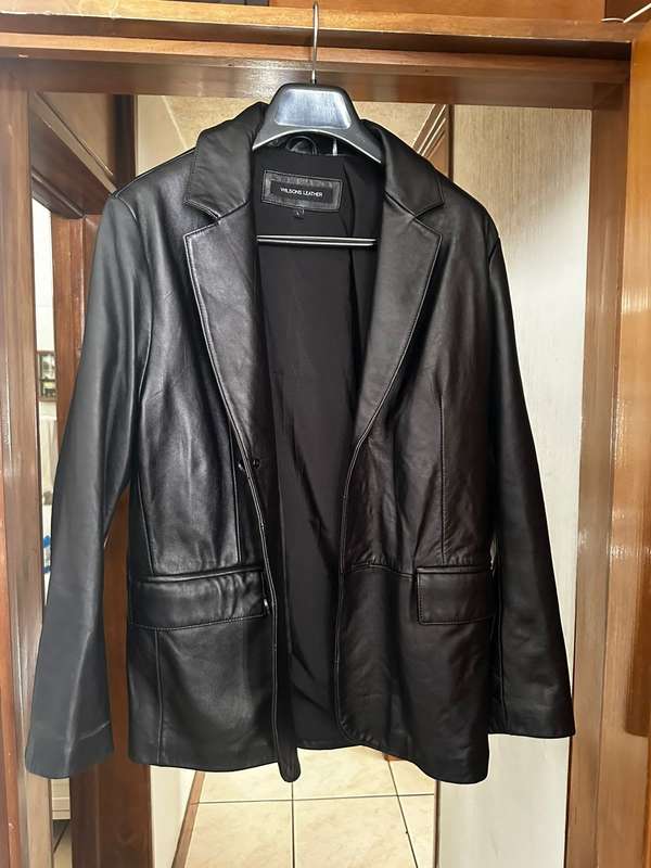 Blazer de Cuero Negro – Wilson Leather Nuevo - Original (Modelo: Dylan)