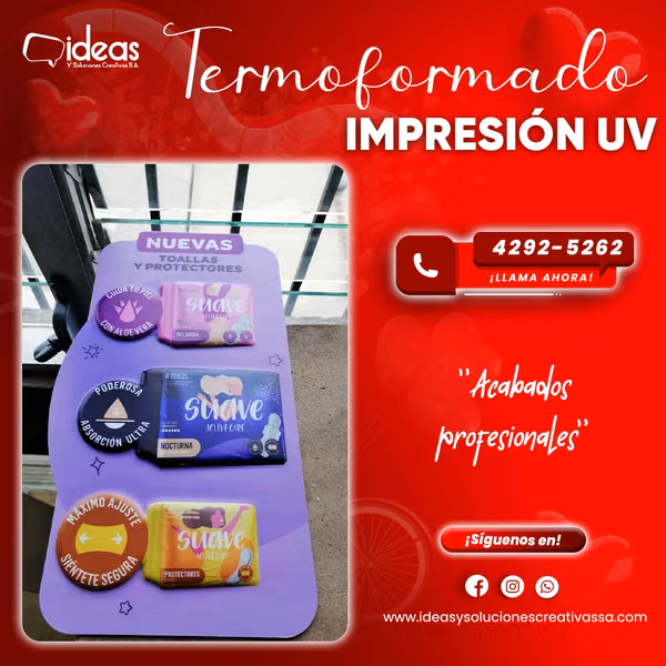 ROTULOS TERMOFORMADOS CON IMPRESION UV