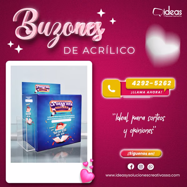 BUZONES DE ACRILICO / SUGERENCIAS