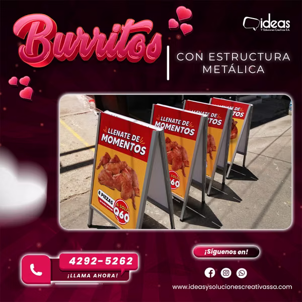 EXHIBIDORES PARA EXTERIOR TIPO BURRITOS