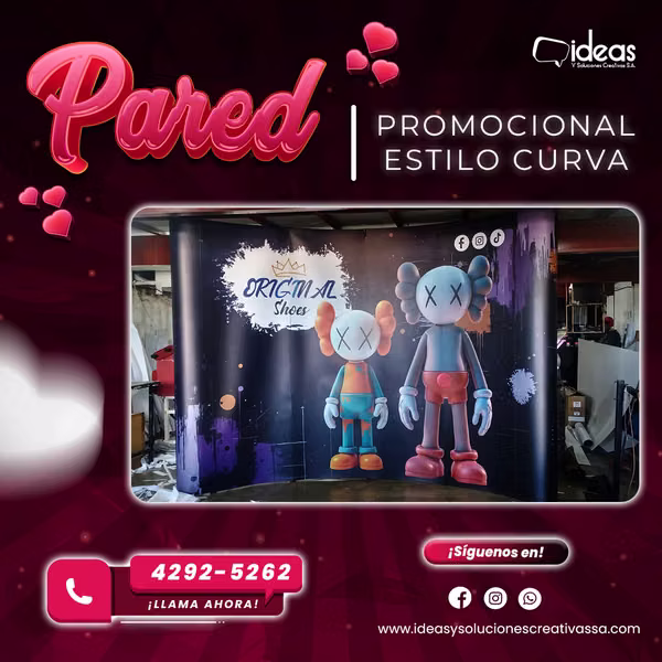 PARED PROMOCIONAL TIPO CURVA