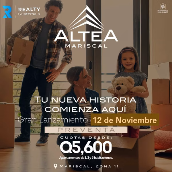 APARTAMENTOS EN PLANOS ZONA 11,  ALTEA MARISCAL