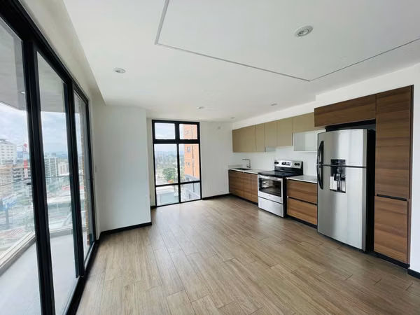 Apartamento de esquina en IQ10 Zona 10 de 2 Habitaciones nivel alto