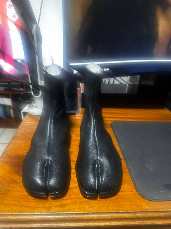 Maison Margiela Tabi Boots, cuero color negro talla: 41 - Originales