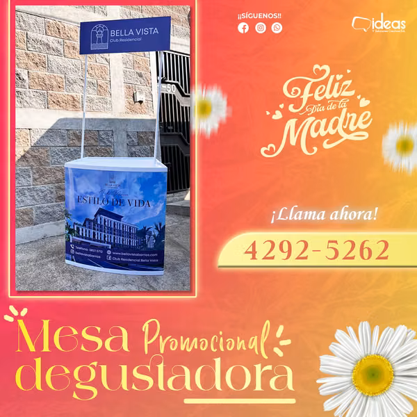 MESA PUBLICITARIA PARA ACTIVACIONES
