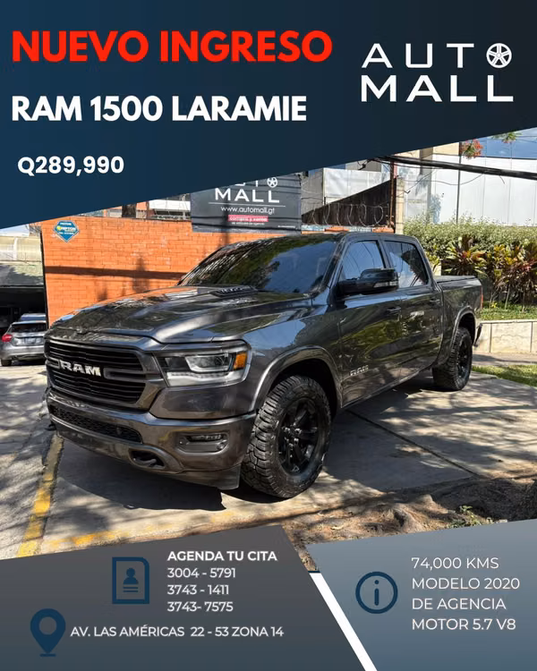 RAM 1500 Laramie 4x4 de agencia