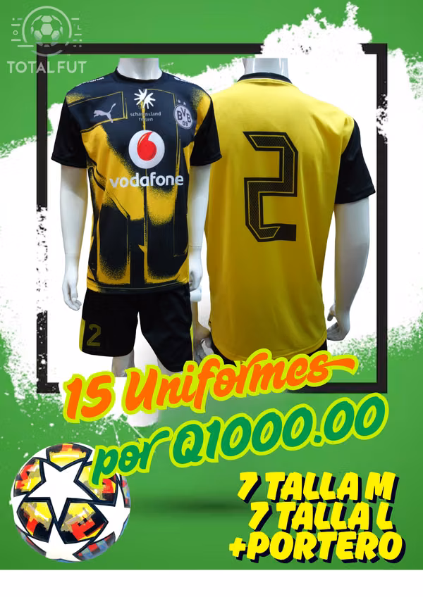 15 Uniformes de Futbol Borussia 2026 Q1000.00