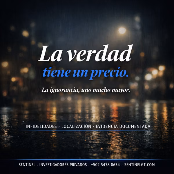 Investigación de infidelidades y localización de personas — Guatemala