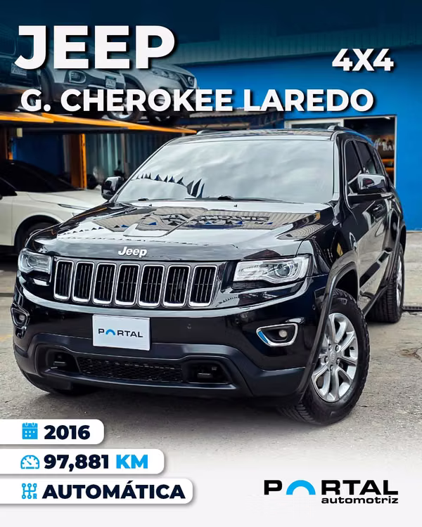 JEEP G. CHEEROKE LAREDO 4X4 2016 COLOR NEGRO