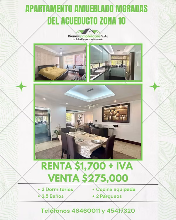 APARTMENT FOR RENT OR SALE IN THE AQUEDUCT AREA 10