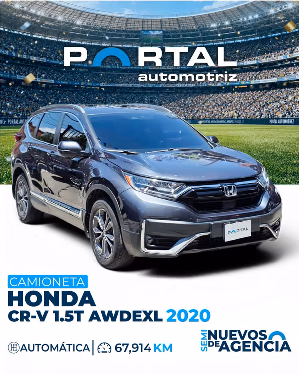 HONDA CRV 1.5 AWD EXL 2020 COLOR GRIS METALICO