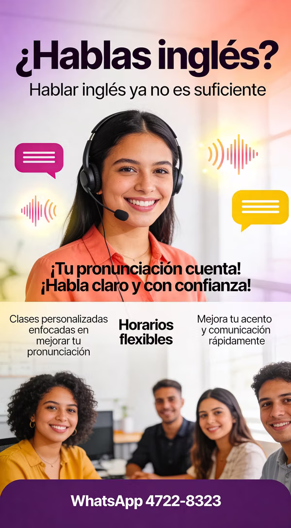 Tutoría enfocada en mejorar tu pronunciación en inglés