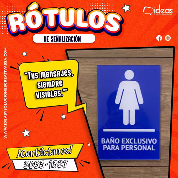  RÓTULOS DE SEÑALIZACIÓN PERSONALIZADOS 