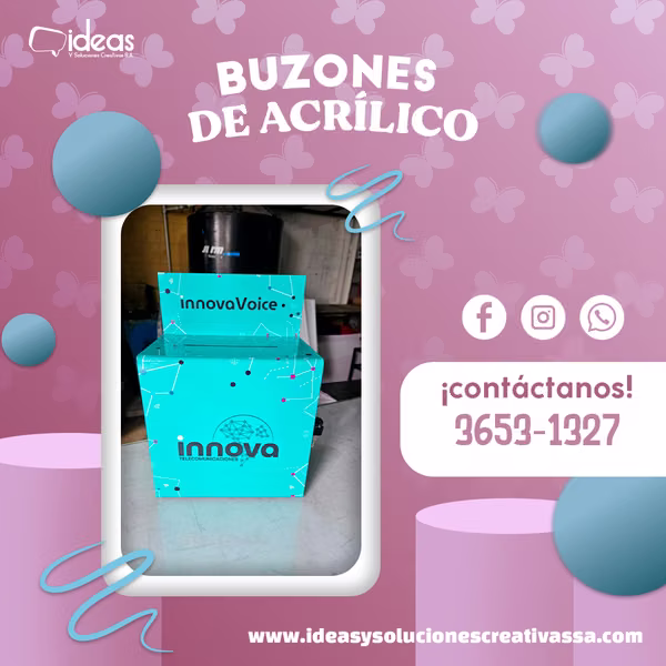  BUZONES DE ACRÍLICO PERSONALIZADOS 