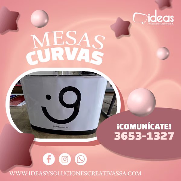 MESAS CURVAS PERSONALIZADAS