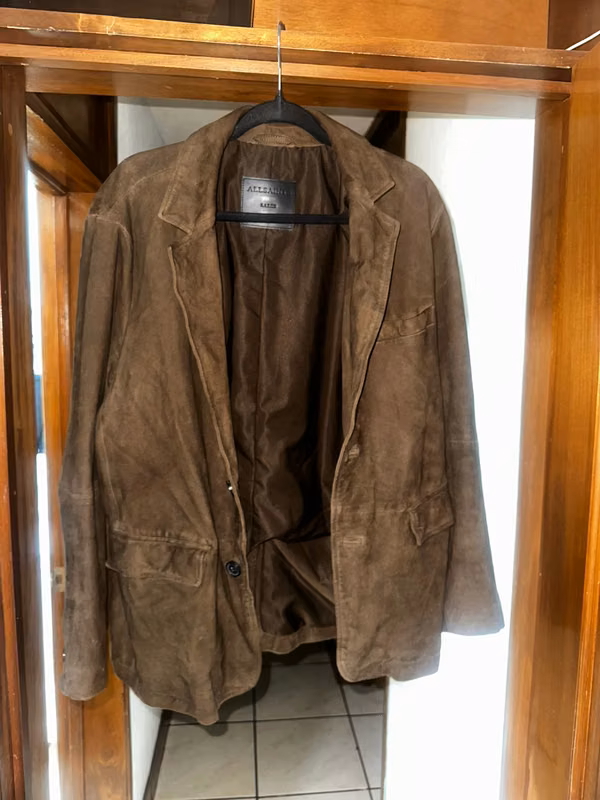 AllSaints Brown Suede Blazer Talla: Large - Original - Nuevo
