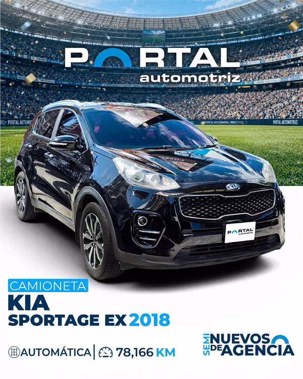 KIA SPORTAGE EX 2018 COLOR NEGRO