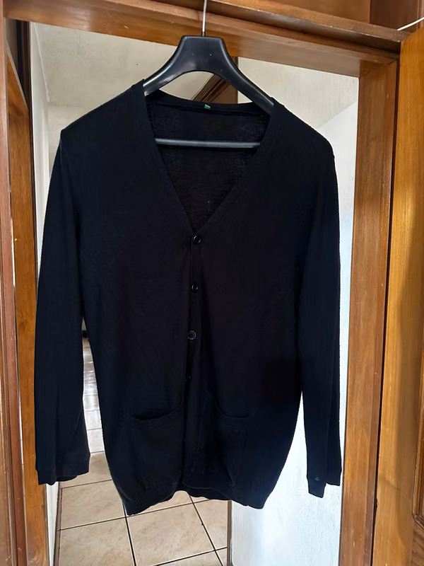 Cardigan Negro Original United Colors of Benetton Talla: XXL
