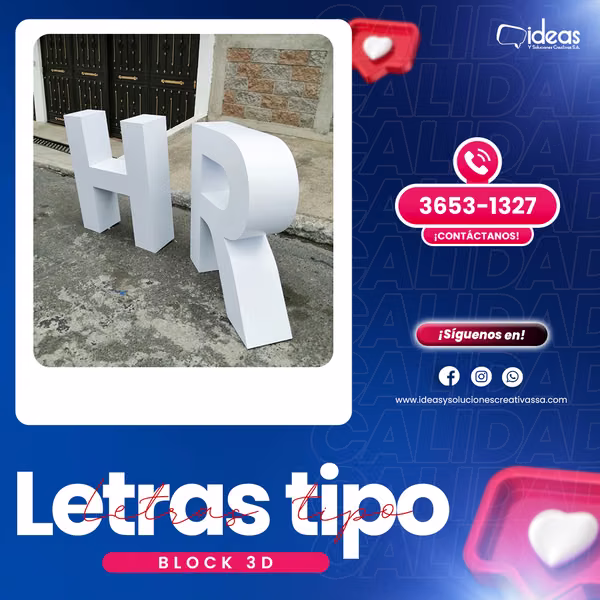  LETRAS TIPO BLOCK PERSONALIZADAS 
