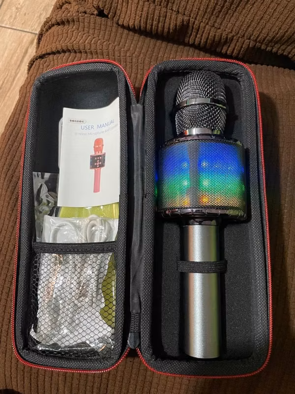 Micrófono Karaoke Bluetooth BONAOK Original (Literalmente Nuevo)