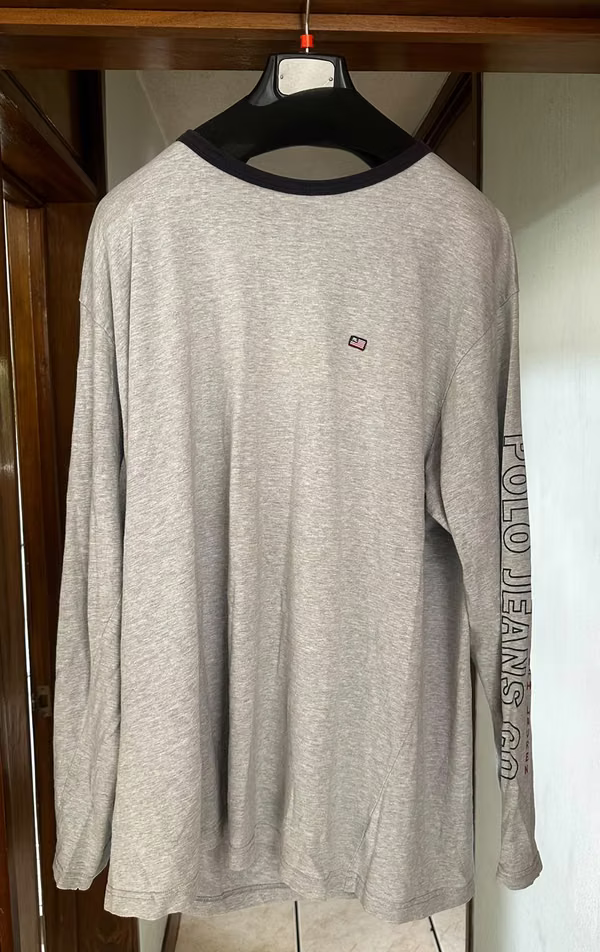 Vintage T-shirt by Manga Long Ralph Lauren Original - Size XL - 124; Heather Grey
