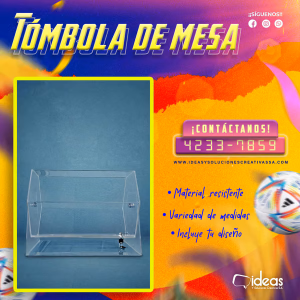  TÓMBOLA DE MESA PERSONALIZADA 