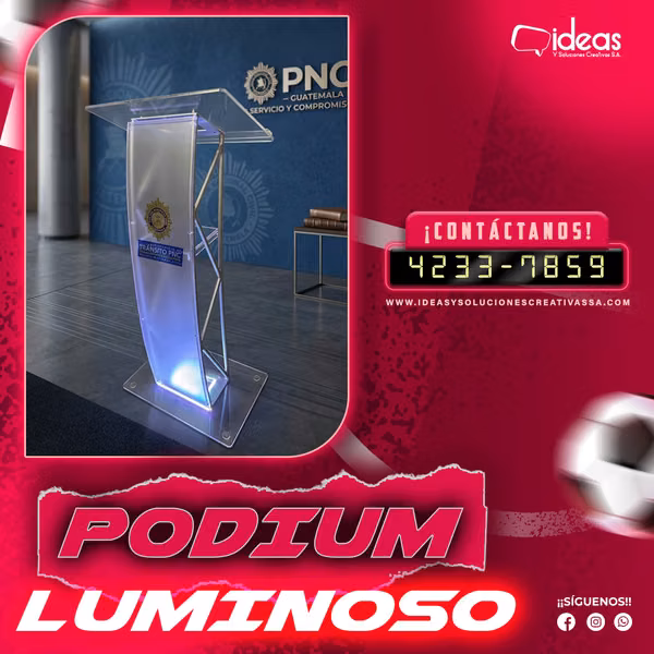  PODIUM LUMINOSO PERSONALIZADO 