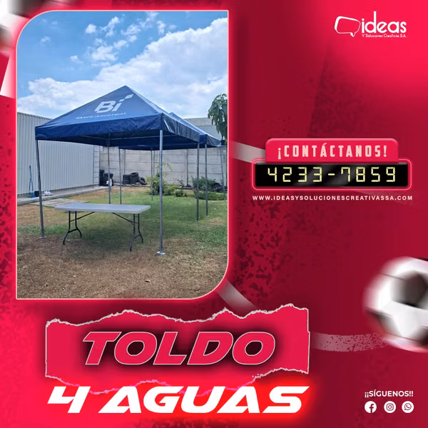  TOLDO 4 AGUAS PERSONALIZADO 