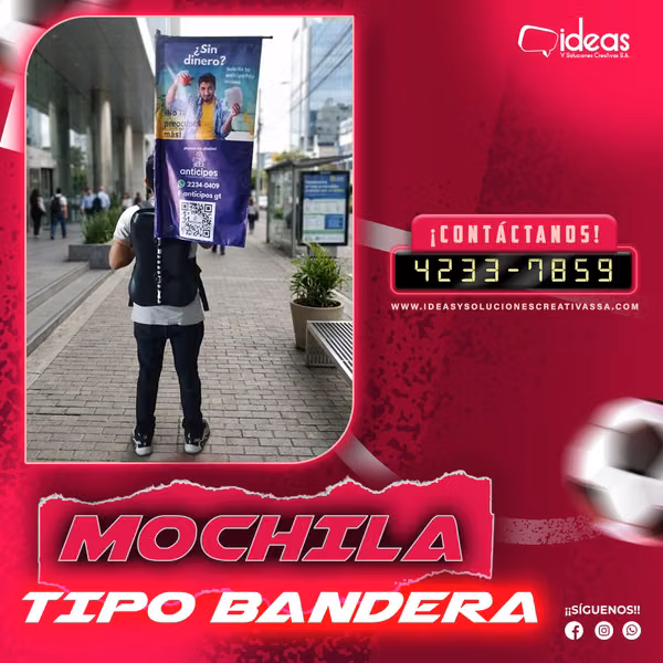  MOCHILA TIPO BANDERA PERSONALIZADA 