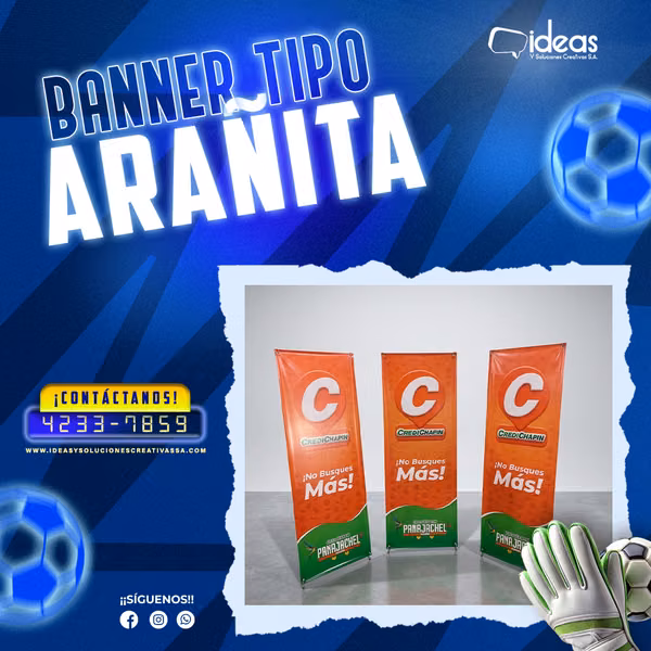  BANNER TIPO ARAÑA PERSONALIZADO 