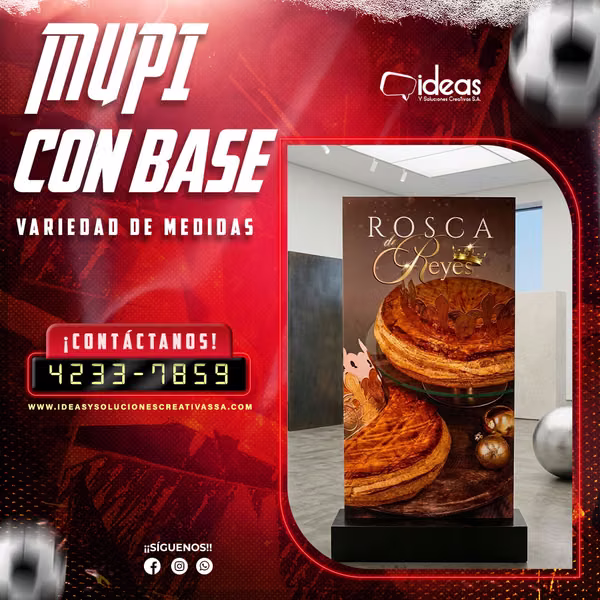  MUPI CON BASE PERSONALIZADO 