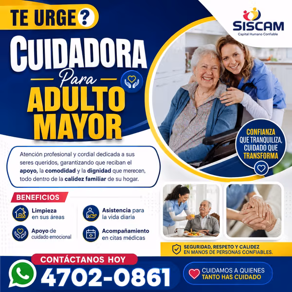 Servicio de cuidadoras de adulto mayor