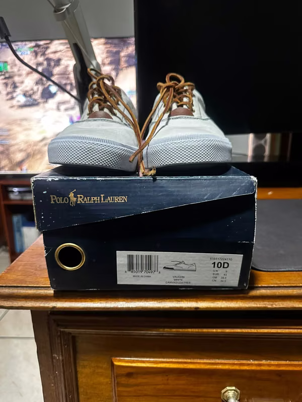 Shoe Polo Ralph Lauren Vaughn - New - Original - Color: White - Size: 10