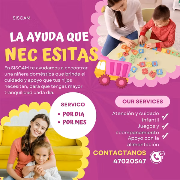 NECESITAS NIÑERA DOMESTICA ?