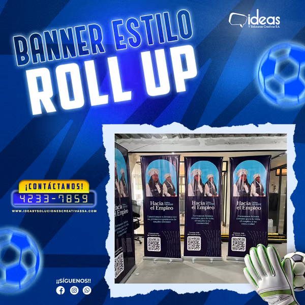  BANNER ESTILO ROLL UP PERSONALIZADO 
