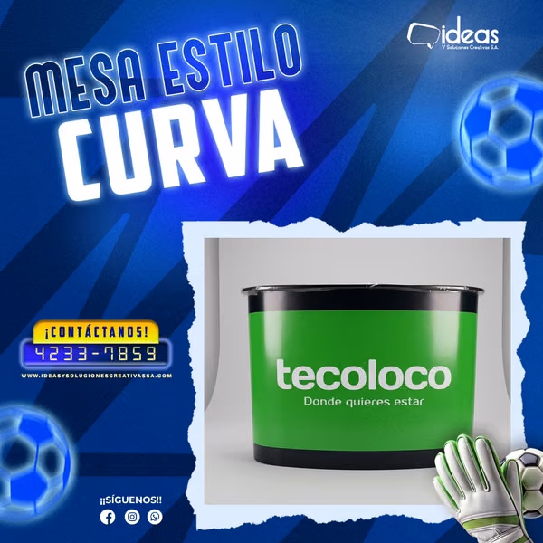  MESAS CURVAS PROMOCIONALES PERSONALIZADAS 