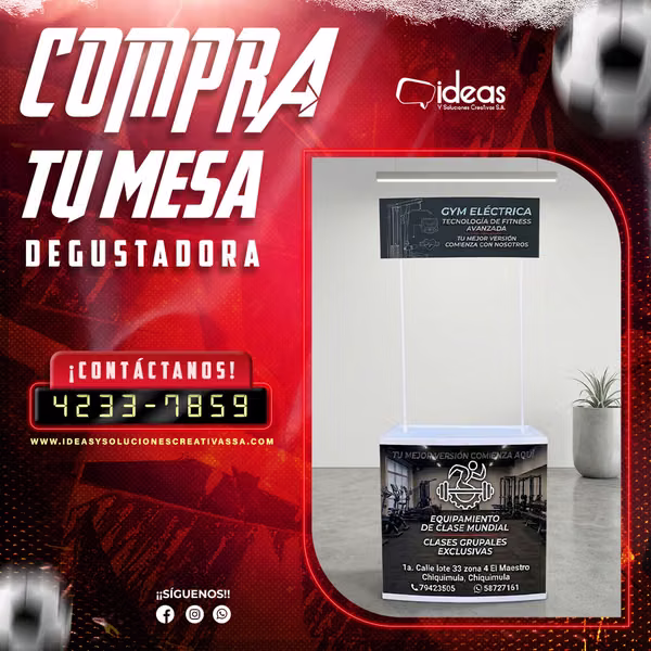 MESAS DEGUSTADORAS PERSONALIZADAS