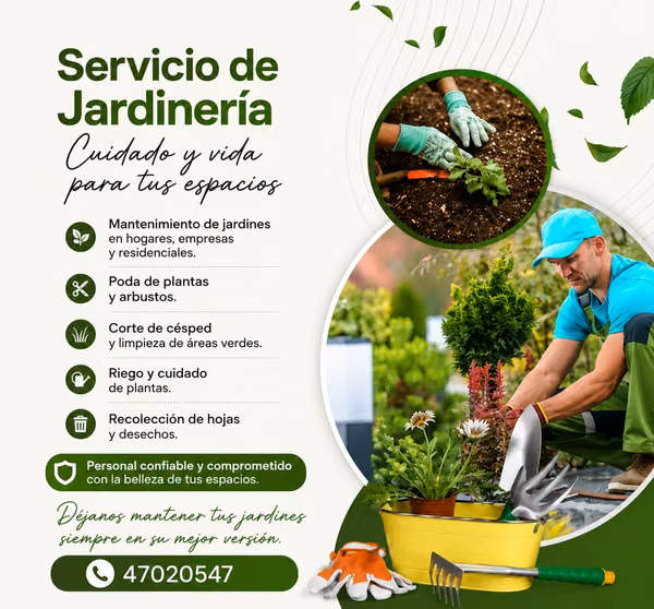 Necesitas Jardinero?