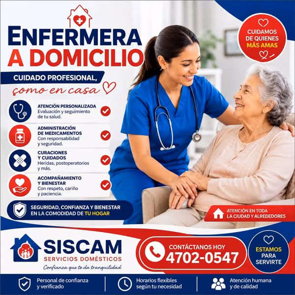 NECESITAS ENFERMERA ADOMICILIO?