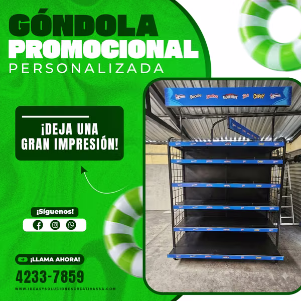  GÓNDOLA PROMOCIONAL PERSONALIZADA 