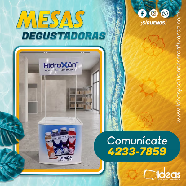  ÚNICAS MESAS DEGUSTADORAS PERSONALIZADAS 
